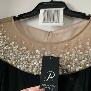 ADRIANNA PAPELL Black Evening Gown Brand New Size 10